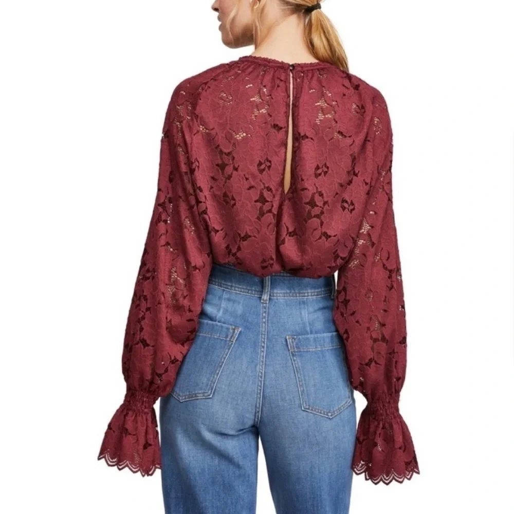 Free People Olivia Lace Tee